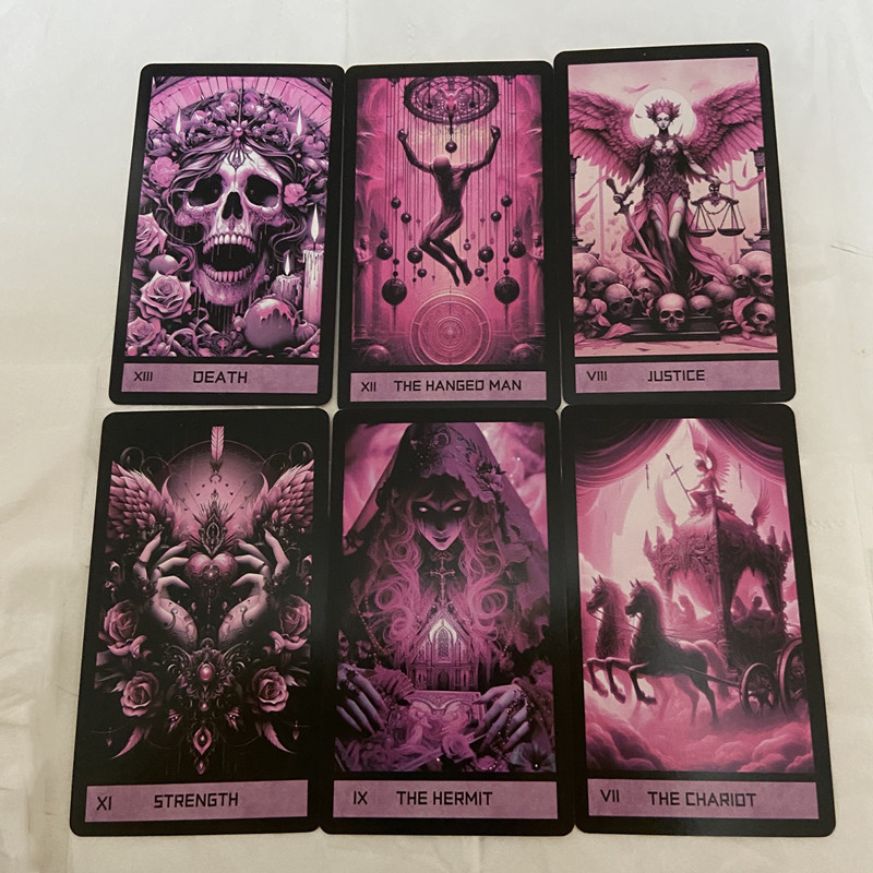 Pink Gothic Tarot Deck 78 Card - Board Game Of Life ulasan dan harga