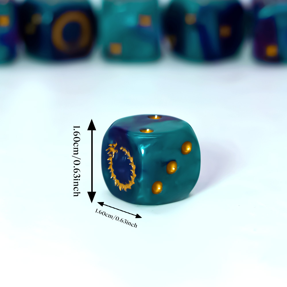 6Pcs Deep Sea Gold Flame D6 Di - Board Game Live ulasan dan harga