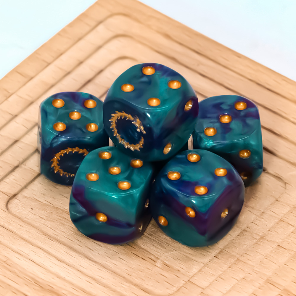 6Pcs Deep Sea Gold Flame D6 Di - Board Game Live ulasan dan harga