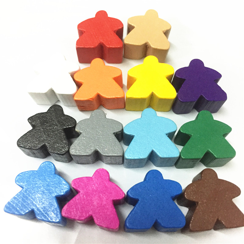 14PCS Wooden Humanoid Meeples  - Board Game Catan ulasan dan harga