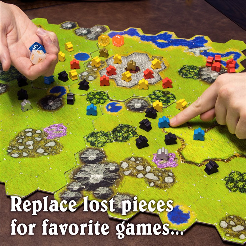14PCS Wooden Humanoid Meeples  - Board Game Catan ulasan dan harga